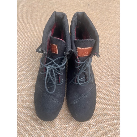 MAD Love  Wedges Booties Lace-Up‎ Fold-Down Ankle Boots Size 10 - Picture 11 of 11